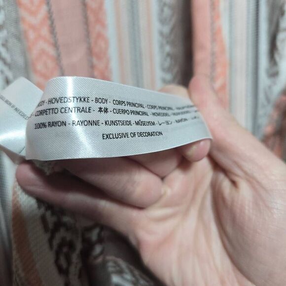 Ariat Sunset Fringe Kimono Pink Southwestern Print Duster Cardigan - Picture 6 of 6